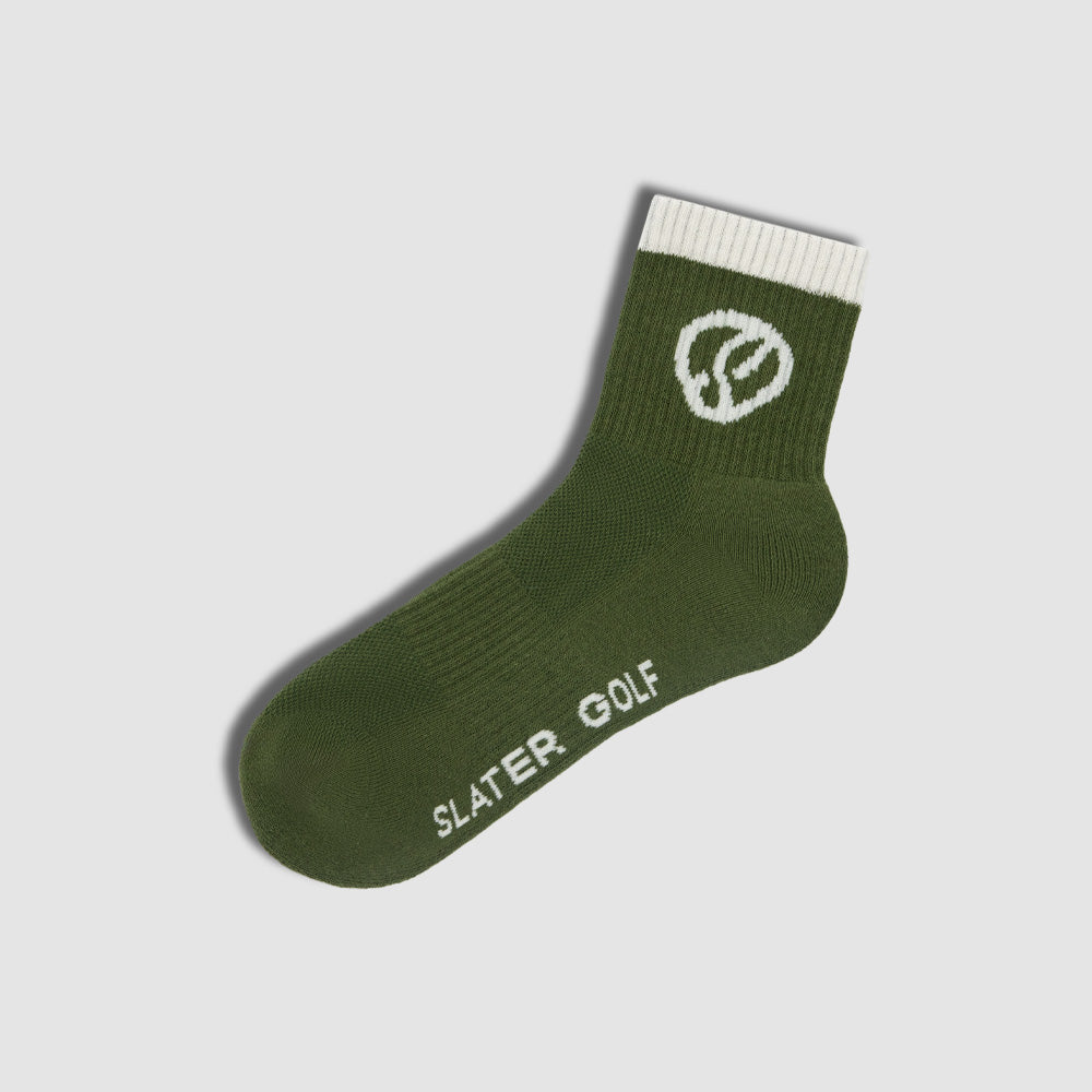 [SG-S-W-LS03-WAT] Slater Golf | Women's Mid Ankle Sock Pair | Watercress