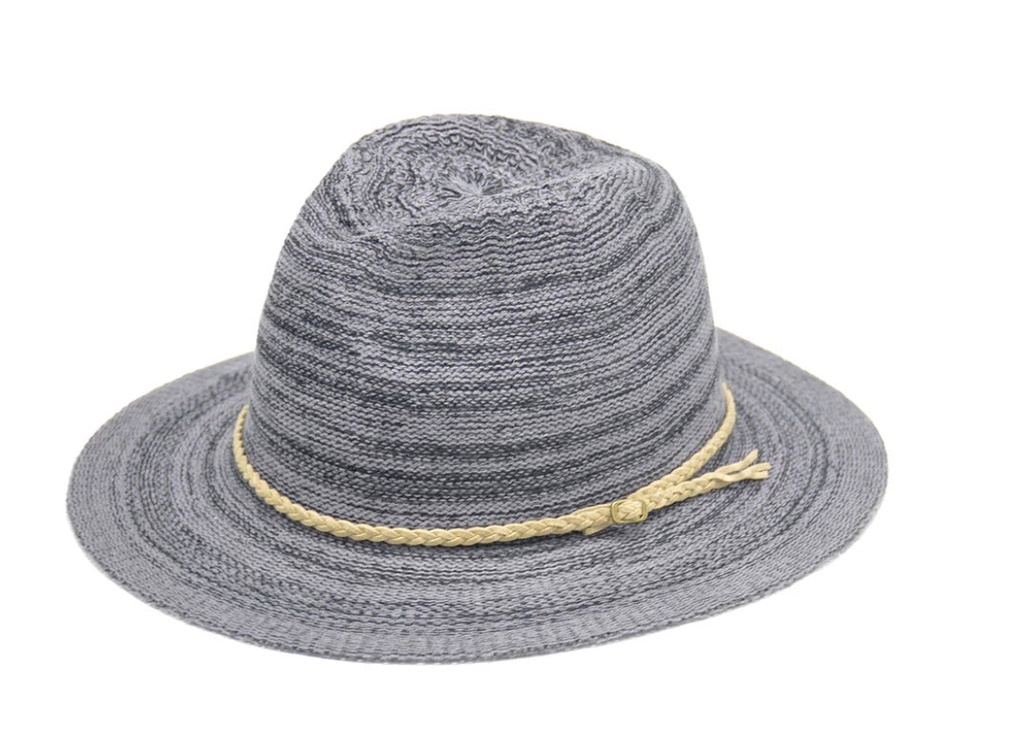 [ERV1090-1] 360Five Women's Fedora Hat | Olsen | Blue/Black