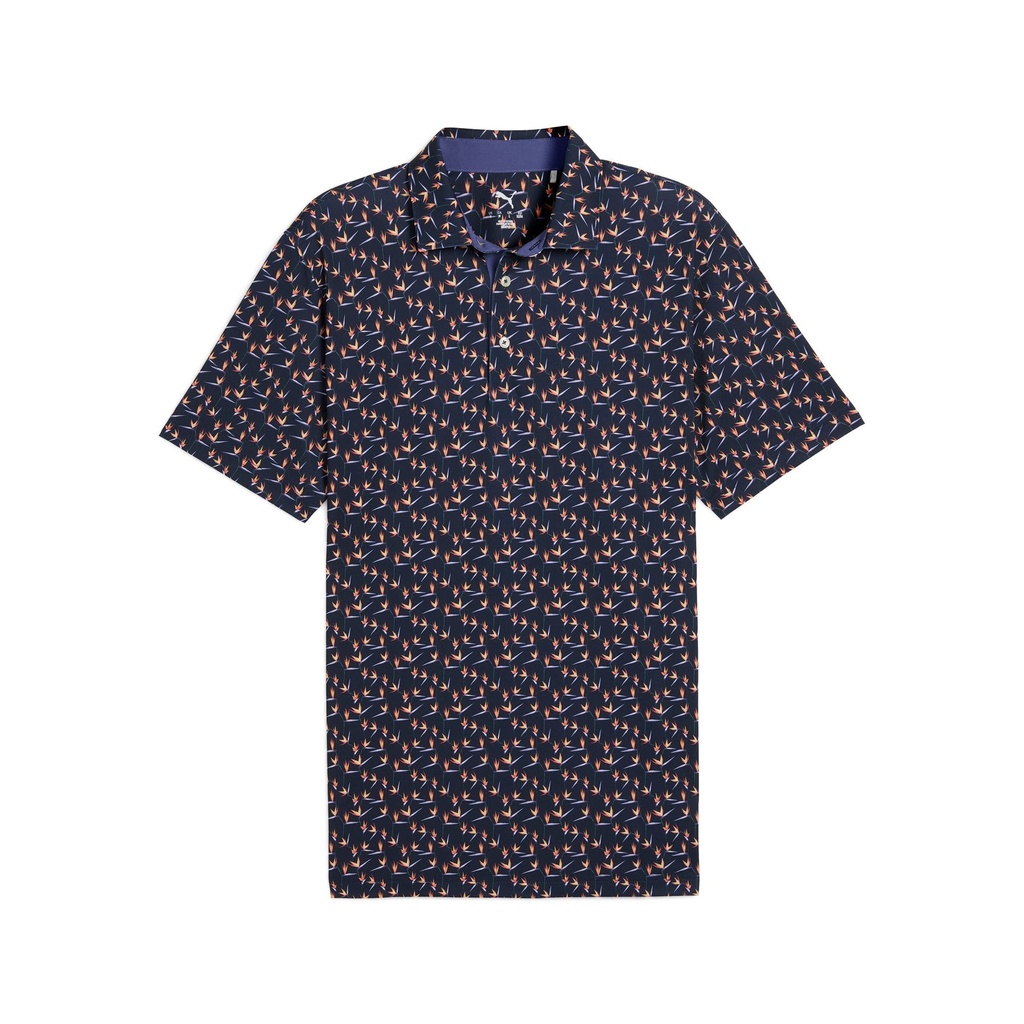 Puma Mens Golf Shirt | Paradise Polo | Black - Aquatic