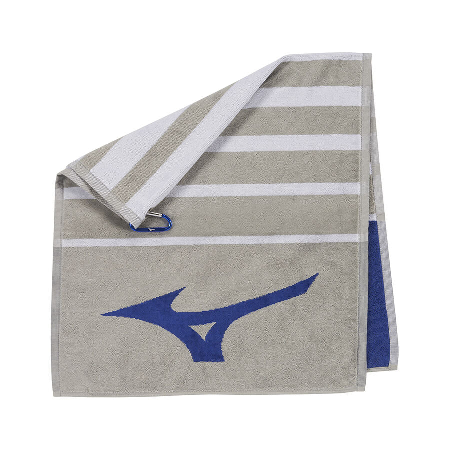 [TWT21RB3P-05-NS] Mizuno Golf Towel | Tour | Grey/Blue