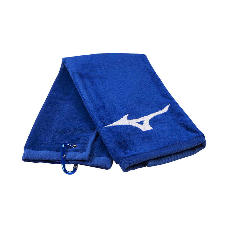 [TWRB21TT3-01-NS] Mizuno Golf Towel | Trifold | Blue/White