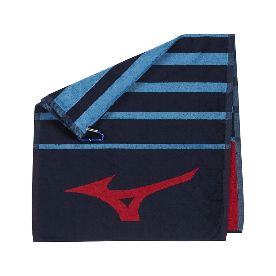 [TWT21RB3-14-NS] Mizuno Golf Towel | RB Tour | Navy-Red