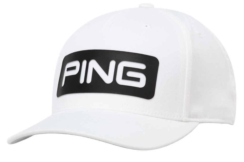 Ping Mens Golf Cap | Tour Classic | White-Black