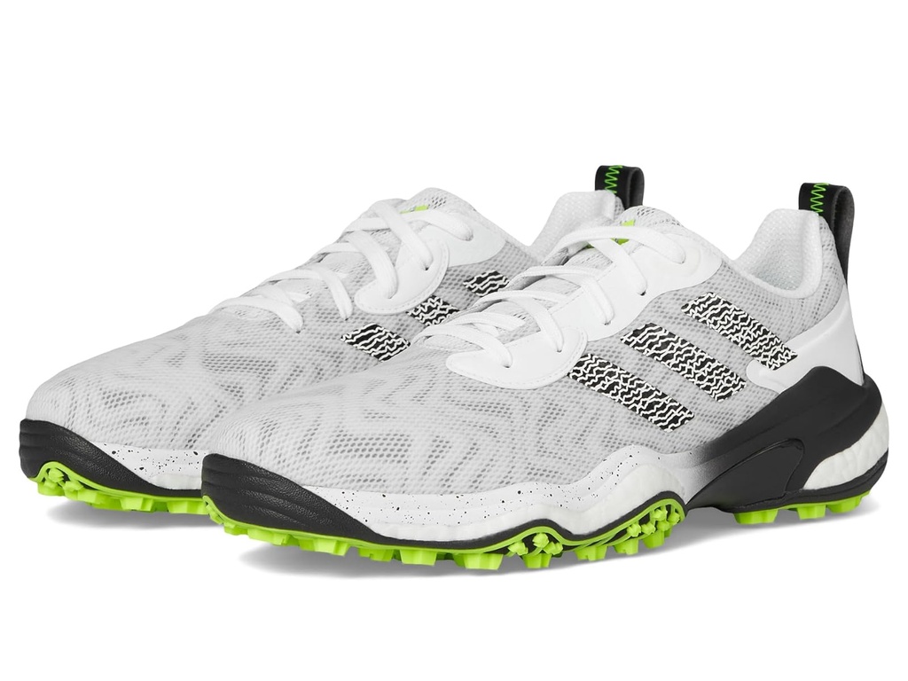 Adidas Mens Golf Shoes | Code Chaos 25 FTW | White-Core Black-Neon Yellow