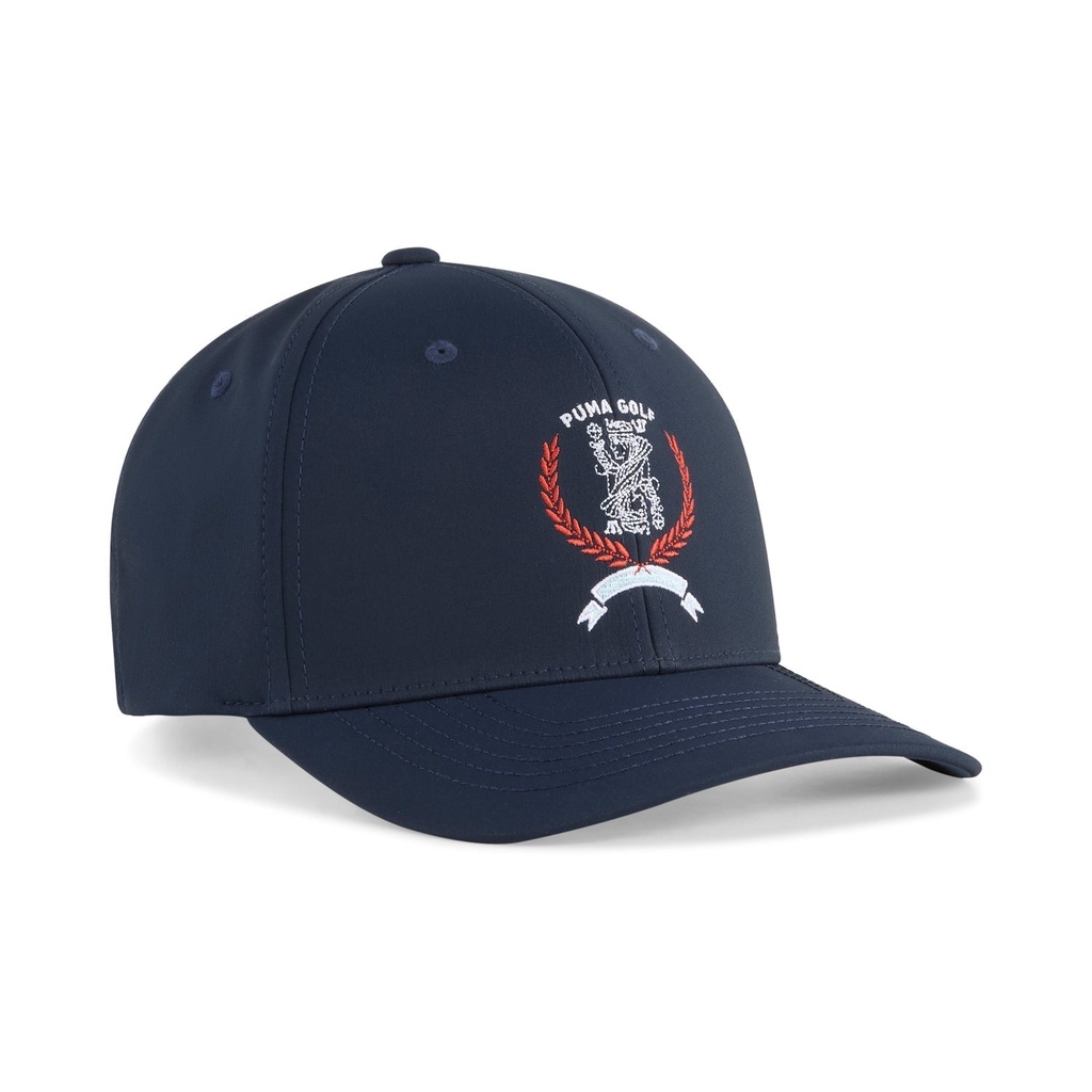 Puma Golf Cap | Queen City Cap | Deep Navy-Red Fire