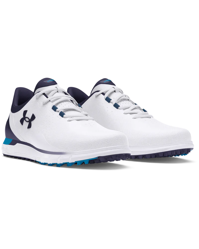 Under Armour Mens Shoe | Drive Fade Spikeless | WhiteNavy-Blue