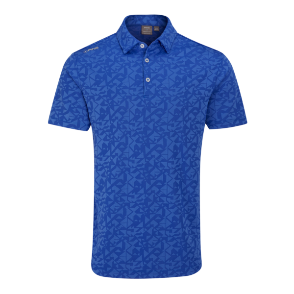[20GEC-UB-S] Ping Men's Golf Shirts | Geo Camo Polo | Ultra Blue (S)