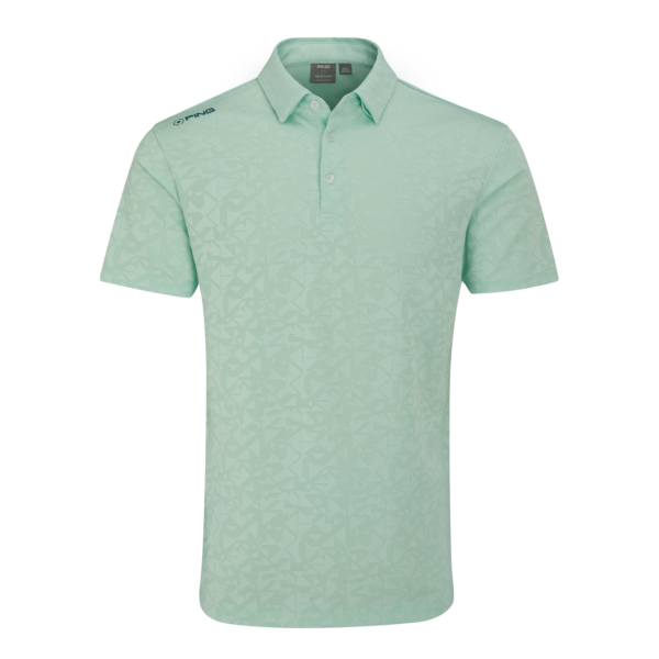 [20GEC-MG-S] Ping Mens Golf Shirts | Geo Camo Polo | Misty Green (S)