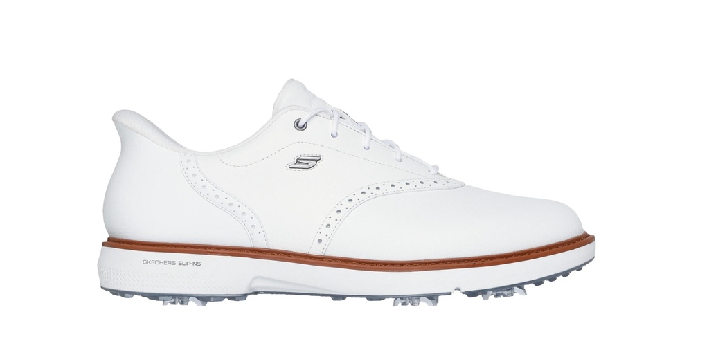 [214125-1] Skechers Golf Shoes | Go Golf Prestige | White/Brown (UK8)