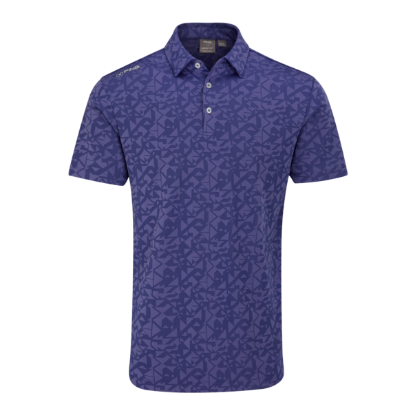 Ping Mens Golf Shirts | Geo Camo Polo | Twilight
