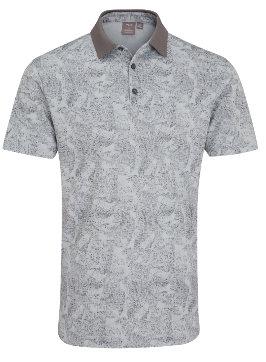 [20HER-R-S] Ping Men's Golf Shirts | Jared Polo | Pearl Grey (S)