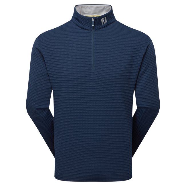 [34100S] FootJoy Men's Golf Jersey | Quilt Texture Chill-Out | Navy (S)