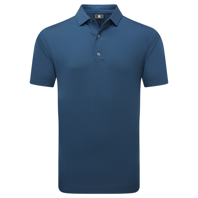 [34131S] Footjoy Mens Golf Shirt | EU Micro Stripe Lisle | Navy Tonal (S)