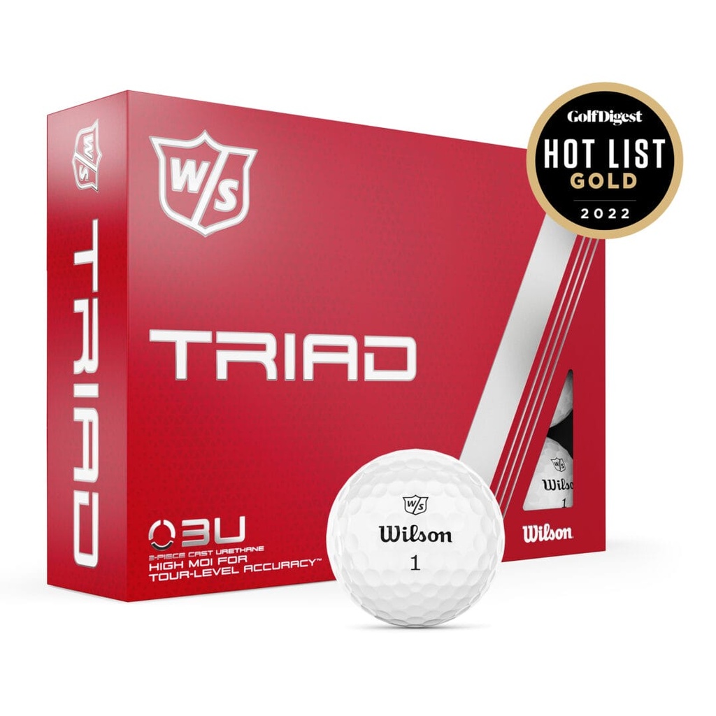 [GB036] Wilson Golf Balls | Triad Sleeve | White