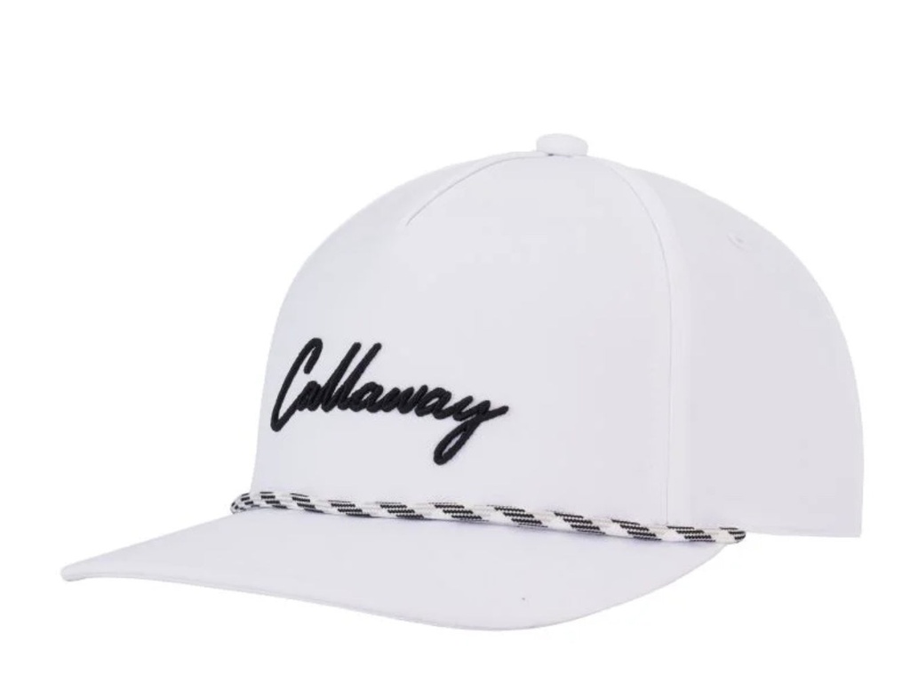Callaway Mens Golf Cap | Birdie Rope | White