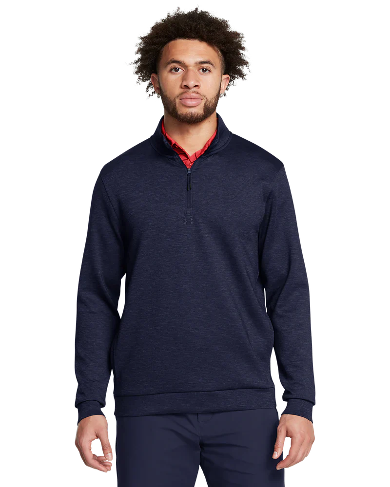 [1387124-410-M] Under Armour Men's Golf Jersey | Drive Midlayer Pullover (Midnight Navy, M)