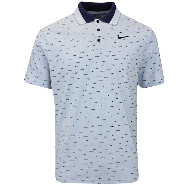 [HM5792-440S] Nike Men's Golf Shirt | Tour Micro Printed Polo | Armory Blue (S)