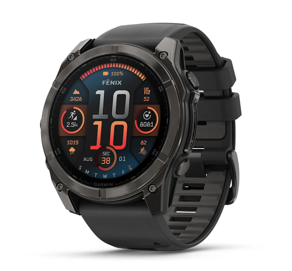 [010-02905-22] Garmin Fenix 8 Watch | 51mm | Amoled Sapphire Carbon Grey/Black Band