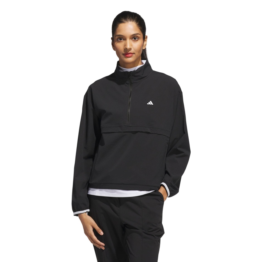 [JP3545] Adidas Womens Jacket | Go-to Quarter-Zip | Black (S)