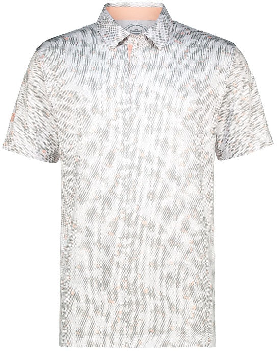 [SP248-C0542-S] Mens Urban Camo Dry Tech Performance Golfer Polo Shirt df (S)