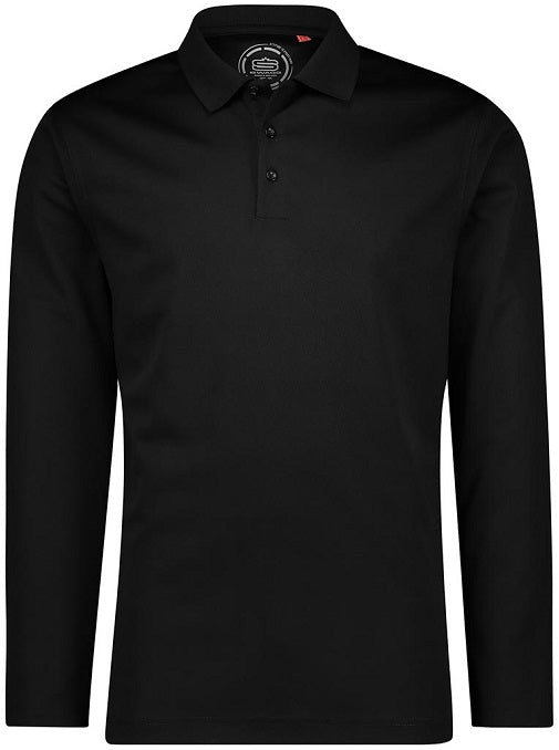 Men's Basic Performance Long Sleeve Golfer Polo Shirt 06