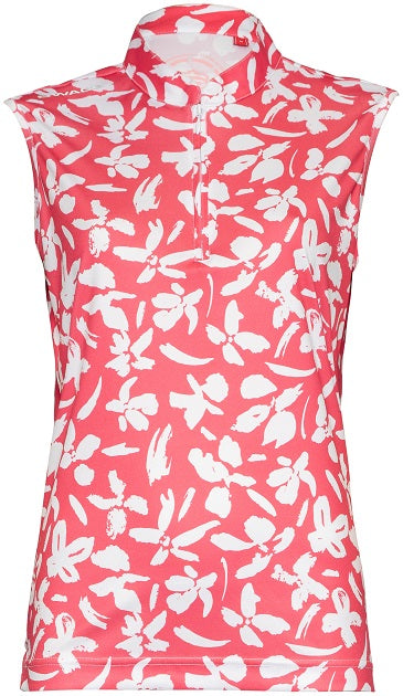 Swagg Women's Bloom Sleeveless Golfer Polo Shirt dd
