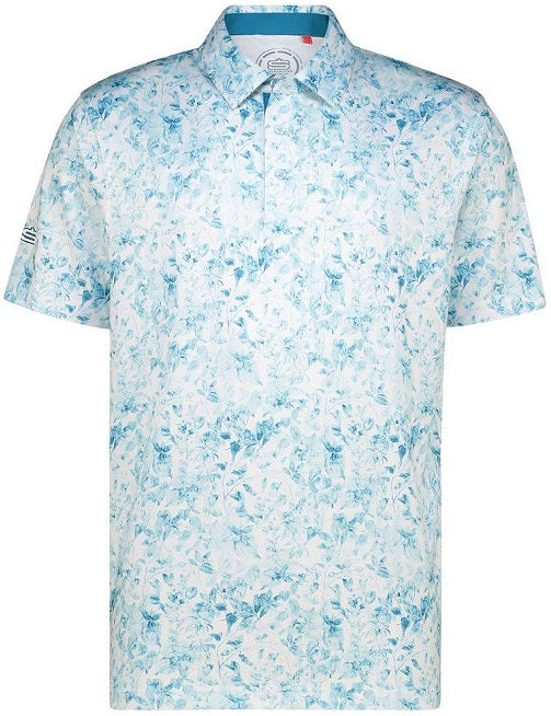 Mens Photo Flora Dry Tech Performance Golfer Polo Shirt ab