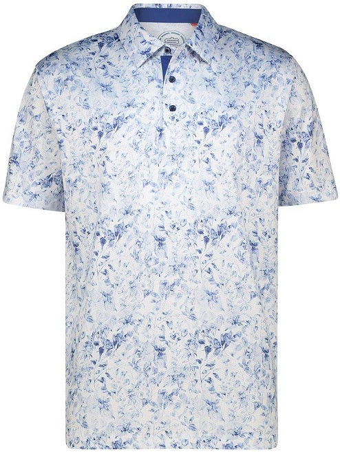 Mens Photo Flora Dry Tech Performance Golfer Polo Shirt 91