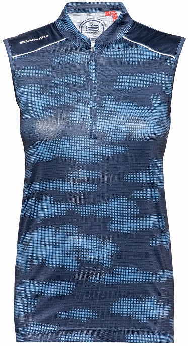 Swagg Women's Matrix Sleeveless Dry Tech Golfer Polo Shirt cb