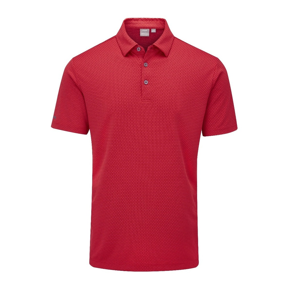 [20HAL-R-L] Ping Men's Golf Shirts | Halcyon Polo | Red