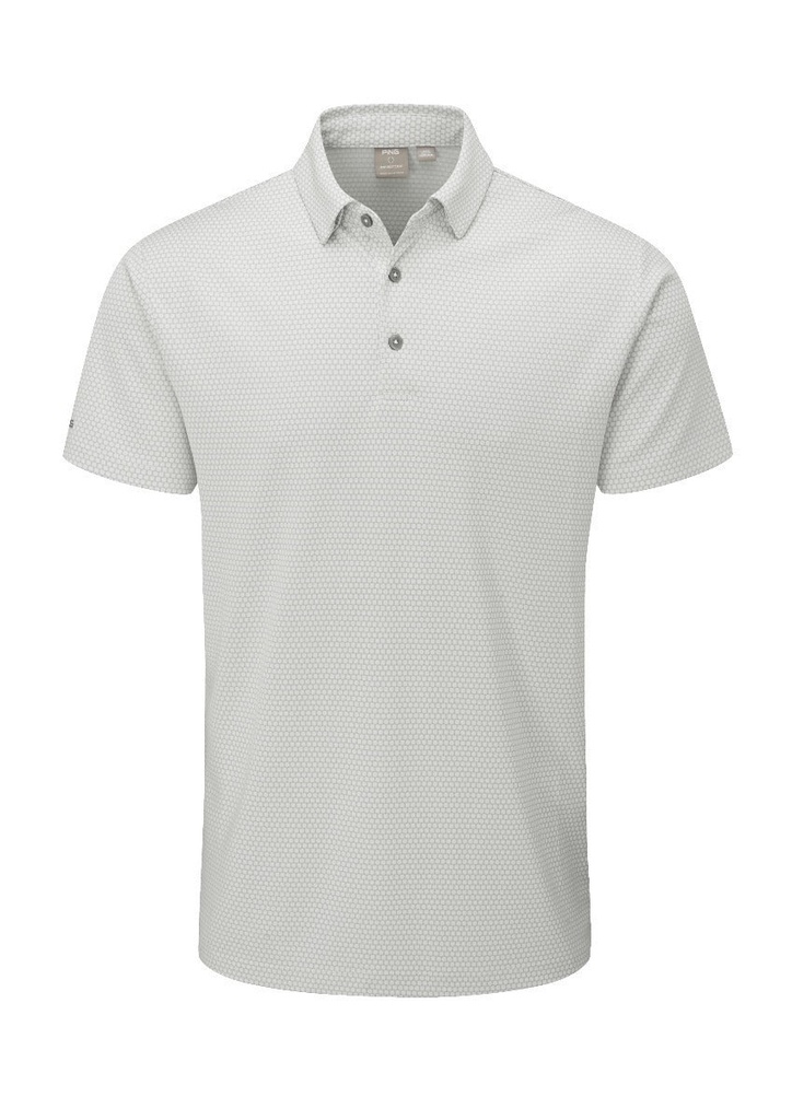 [20HAL-S-L] Ping Men's Golf Shirts | Halcyon Polo | Silver (L)