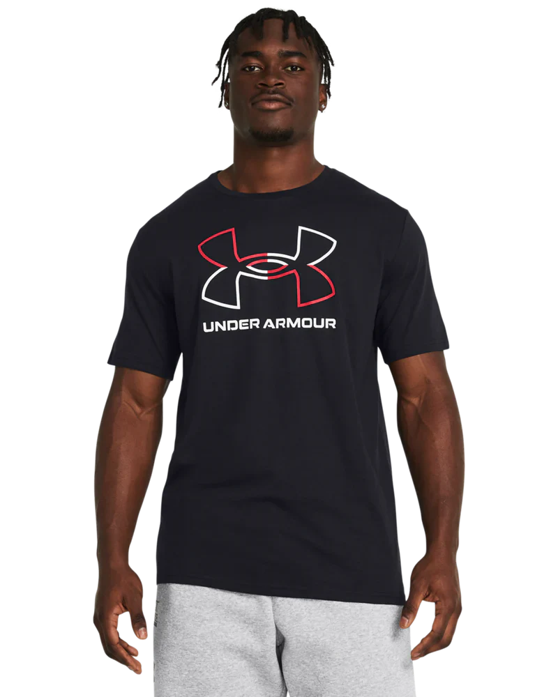 Under Armour Mens Golf Shirt | Foundation Update SS | Black-Red-White