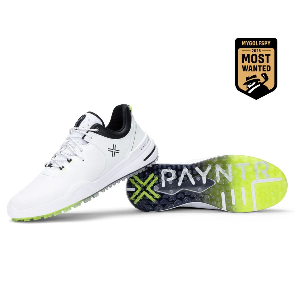Payntr Mens Golf Shoes | X002 | White-Black