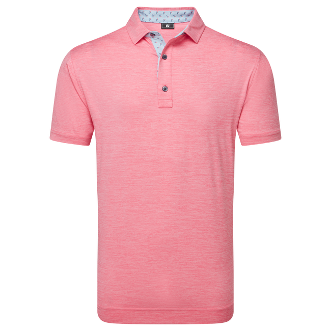 Footjoy Men`s Golf Shirt | EU Heather Lisle | Pink Lemonade