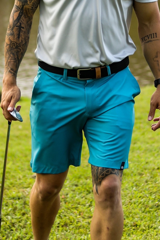 [86271135] Custom Apparel Men's Golf Shorts | Pure Motion | Egyptian Teal (30)
