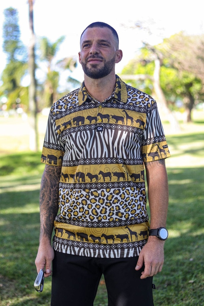 Custom Apparel Men's Funky Golf Shirt | Wild Africa