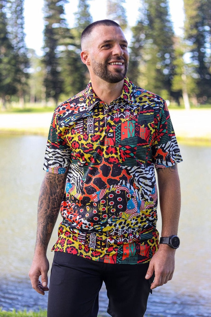 Custom Apparel Men's Funky Golf Shirt | Hide Of Africa