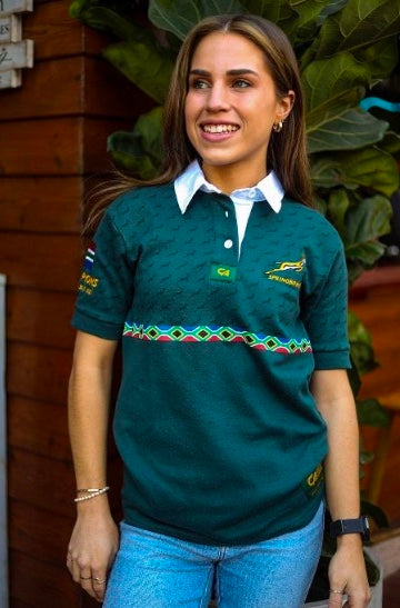 [13612955] Custom Apparel Womens Golf Shirt | Springbok Shortsleeve (Green Amandla, S)
