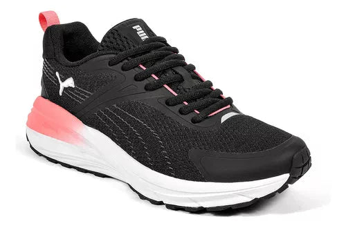 [39523508-UK6] LADIES PUMA HYPNOTIC ROAD RUNNING SHOES - BLACK (UK6)