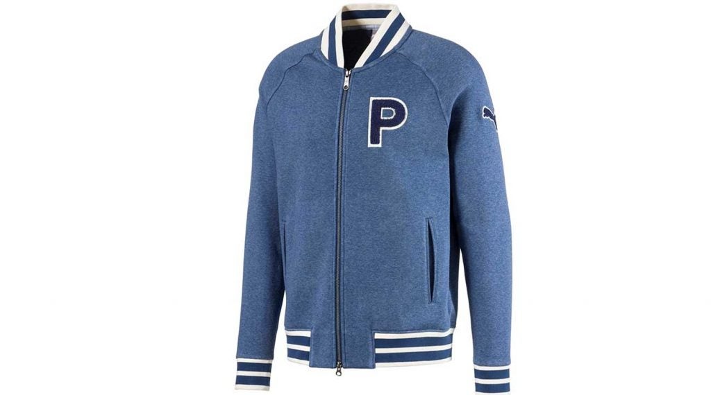 [59579802-XS] MEN'S Puma Varsity Fleece Jacket - Dark Denim Heather | Sportie Co