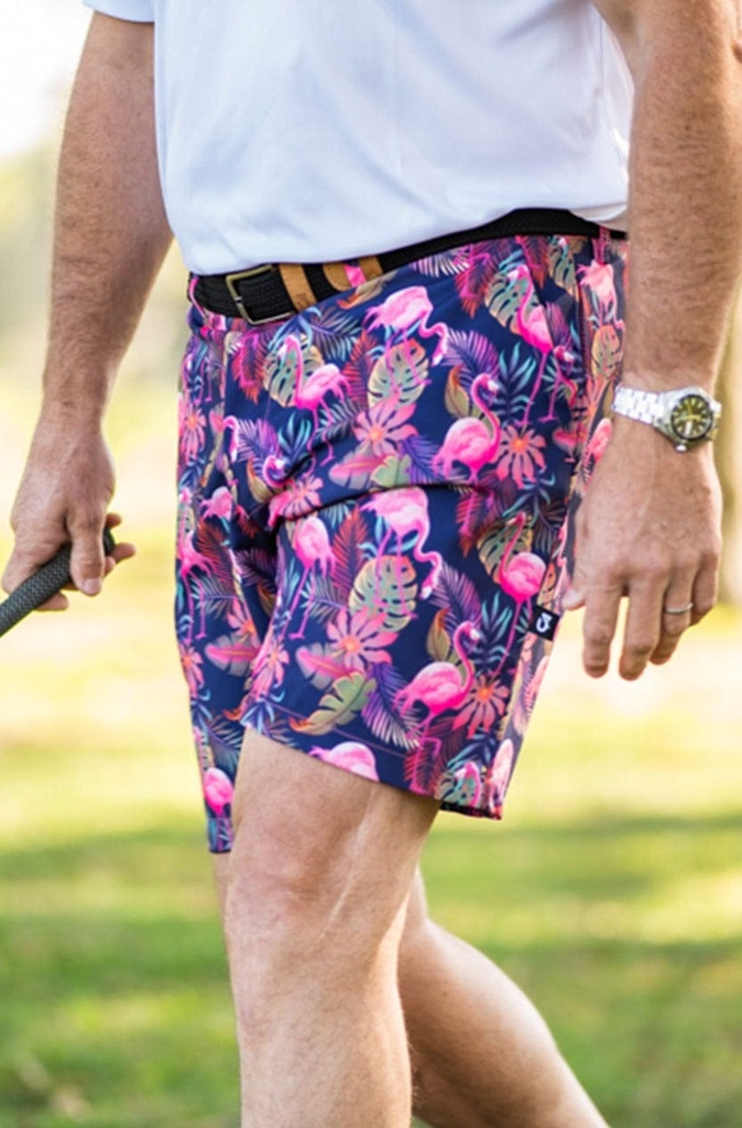 MENS CA FUNKY GOLF SHORTS - VIBRANT MINGOS