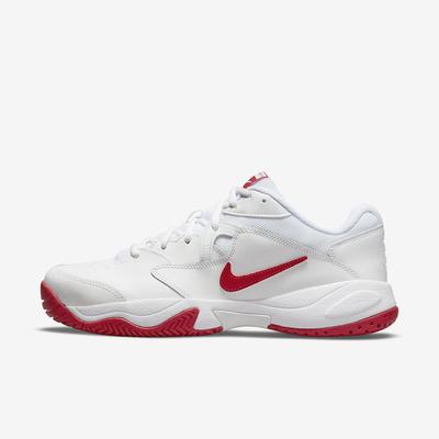 [57402362] MEN'S NIKE COURT LITE TENNIS SHOES - WHITE/RED (UK6)