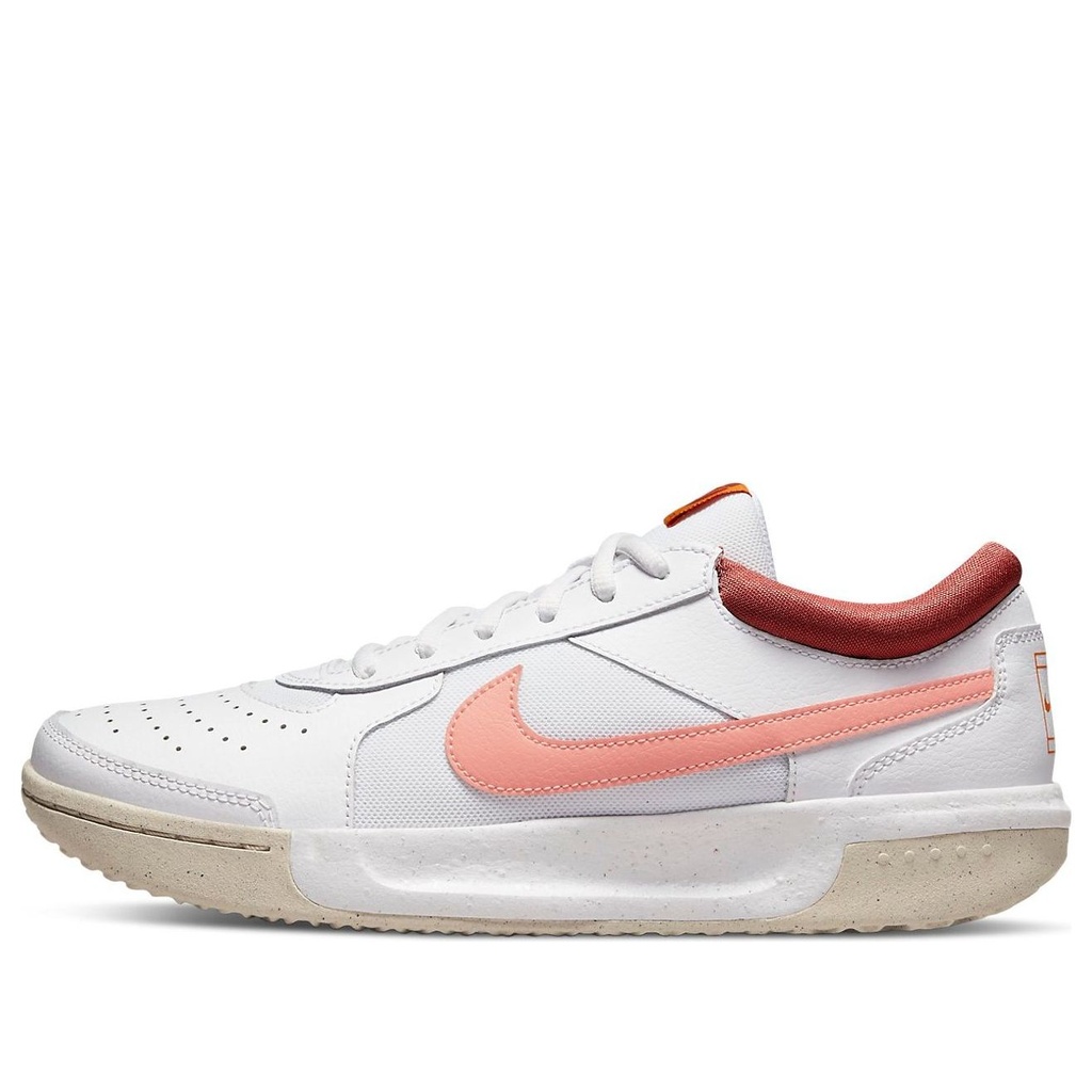 [52502362] LADIES NIKE ZOOM COURT LITE 3 TENNIS SHOES - WHITE/PEACH (UK4)