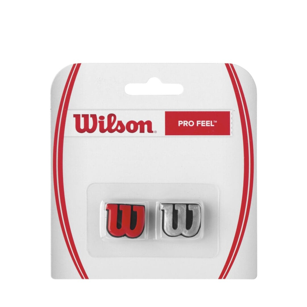 [RA009] Wilson Accessories | Racket Accessories | Profeel Red/Silver Dampner RA009