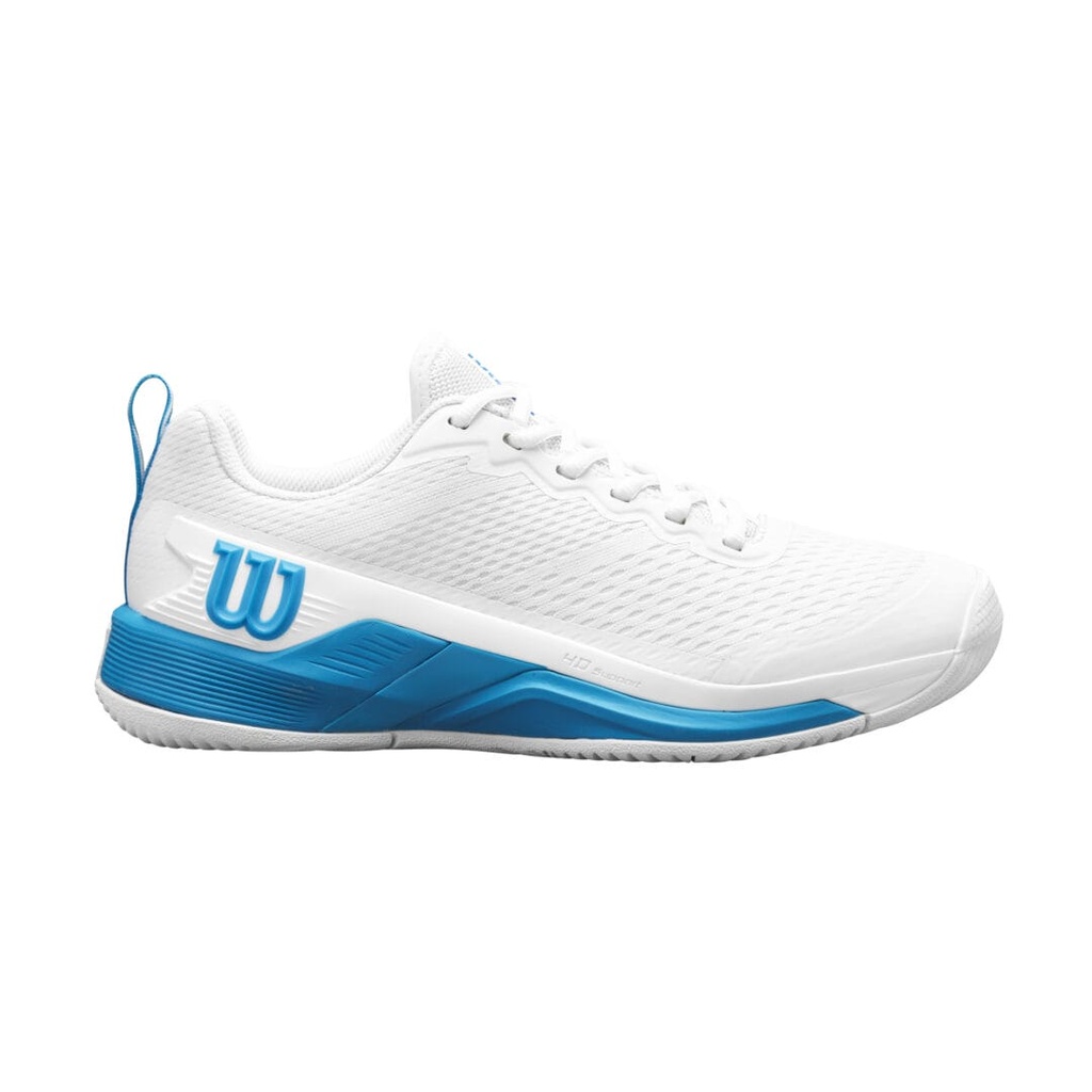[WRS335010E100] Wilson Mens Footwear | Men's Rush Pro 4.5 Oz Wht / Wht / Atomic Blue (UK10)