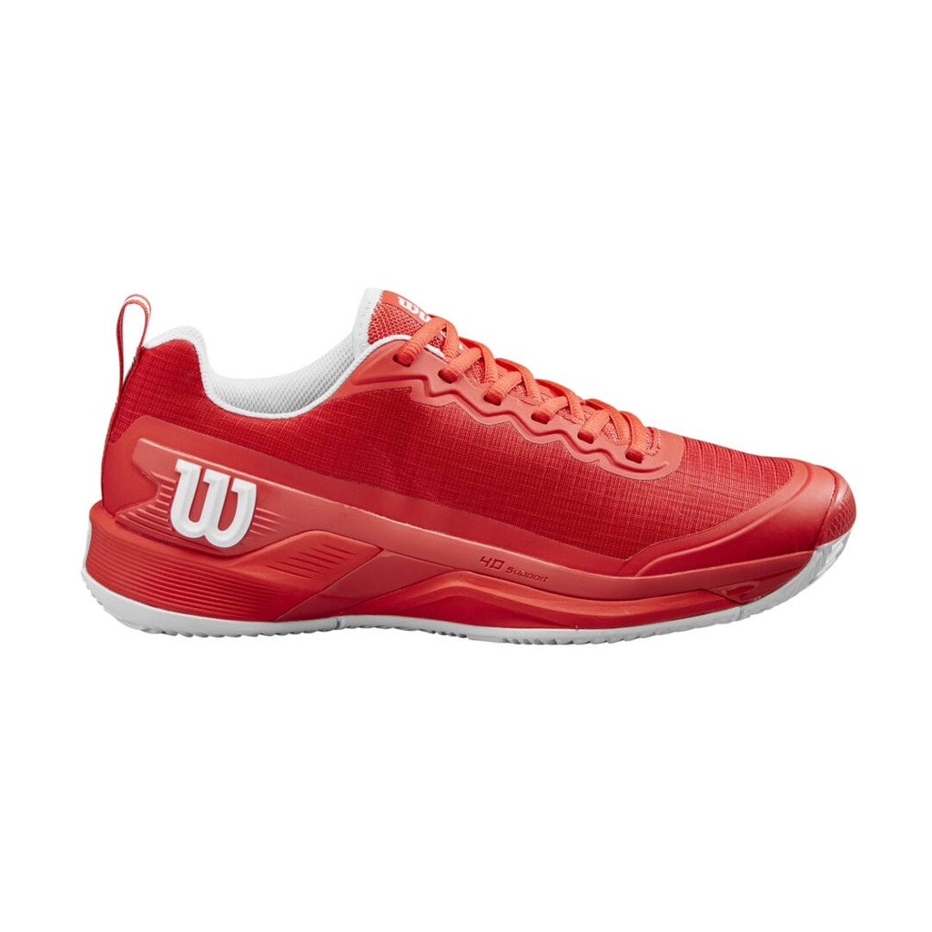 [WRS333670E080] Wilson Mens Footwear | Rush Pro 4.5 Clay Red / Red / Wh (UK8)
