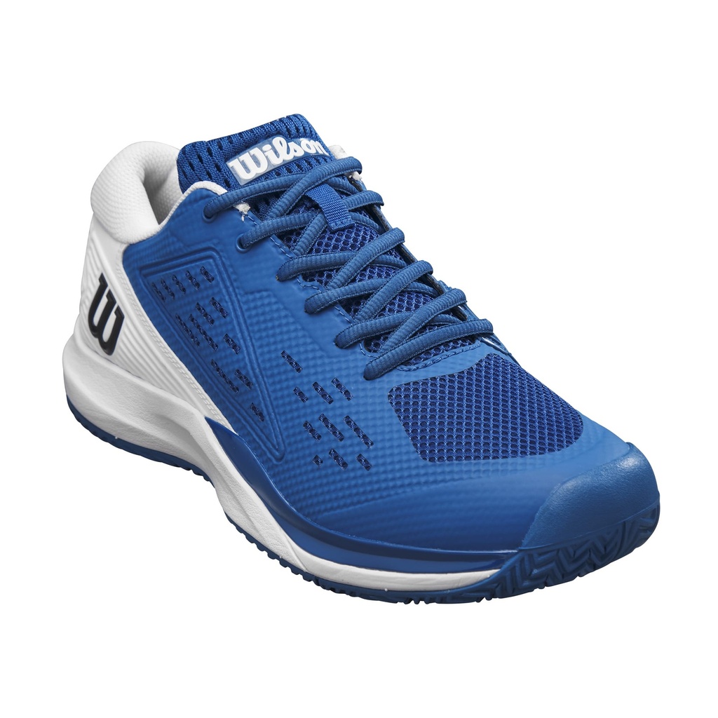 [WRS335360E080] Wilson Mens Footwear | Rush Pro Ace D V Blue / White (UK8)
