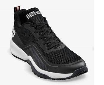 [WRS333210E080] Wilson Padel Footwear | Mens Rush Pro Lite Black - Ebony - White (UK8)