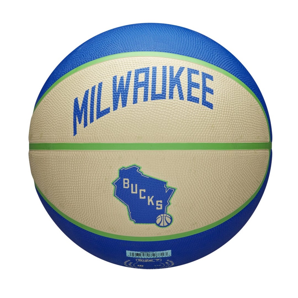 [TS093] Wilson Team Sports | Basketball | NBA Basketball NBA Team City Edition Mil Bucks Size 7 TS093