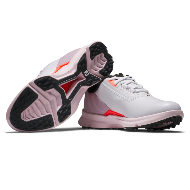 [90884060W] Footjoy Womens Golf Shoes | Fuel | White-Pink-Coral 8c (UK6)